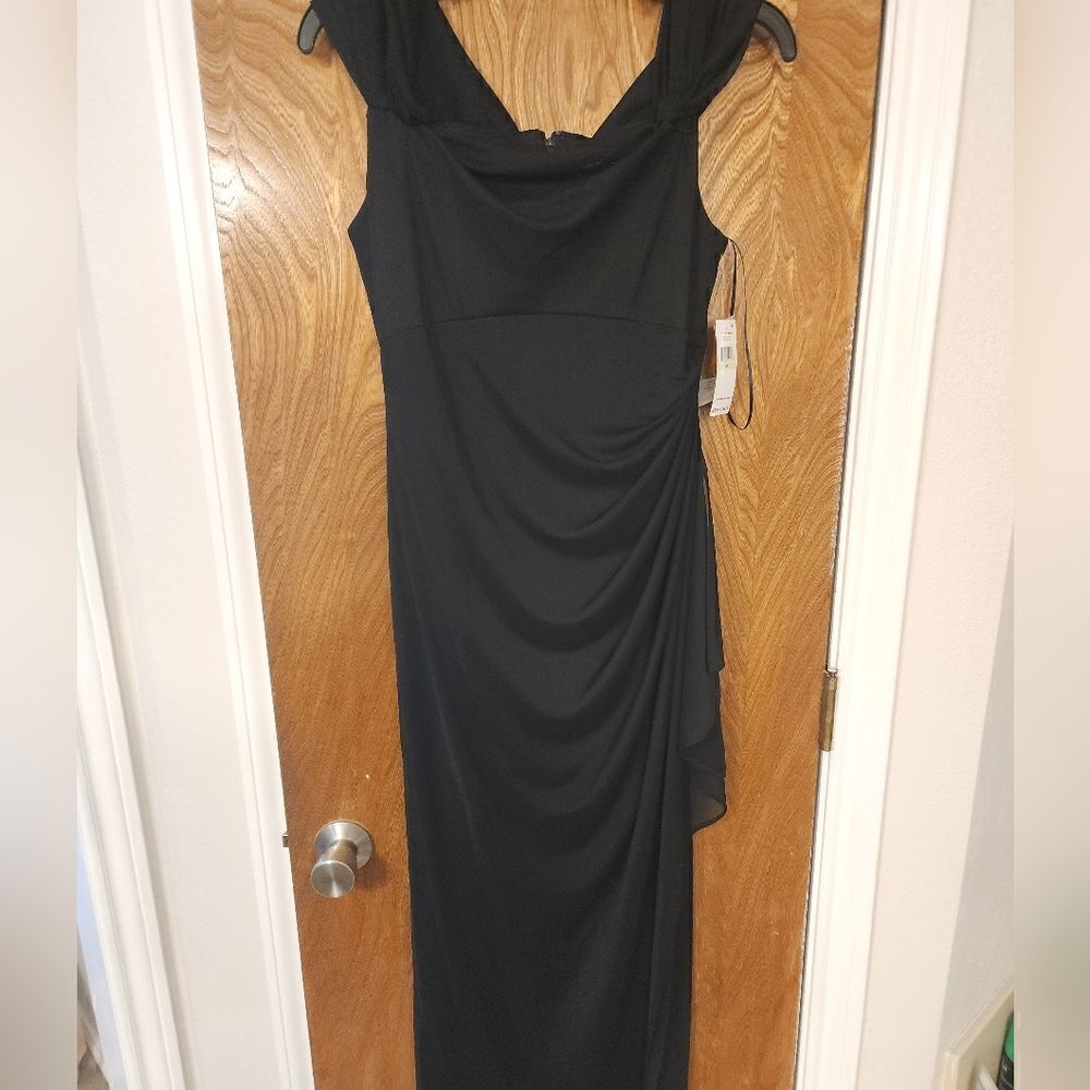 Alex Evenings Cold Shoulder Ruffle Gown  NWT Size 4P - Picture 6 of 10